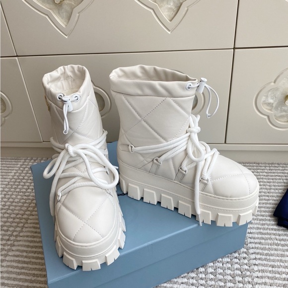 Prada White Winter & Rain Boots - Picture 5 of 9